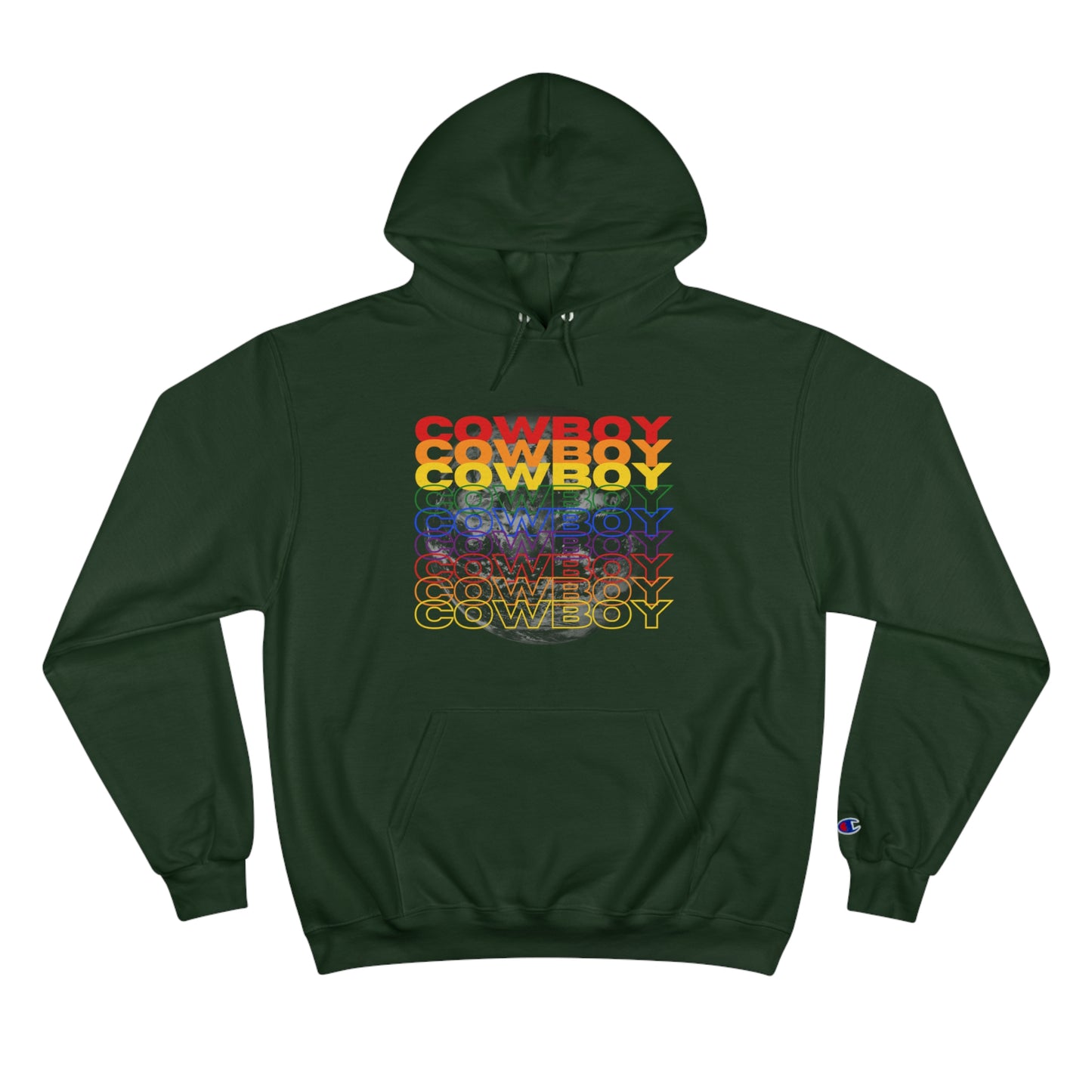Rainbow Cowboy Champion Hoodie