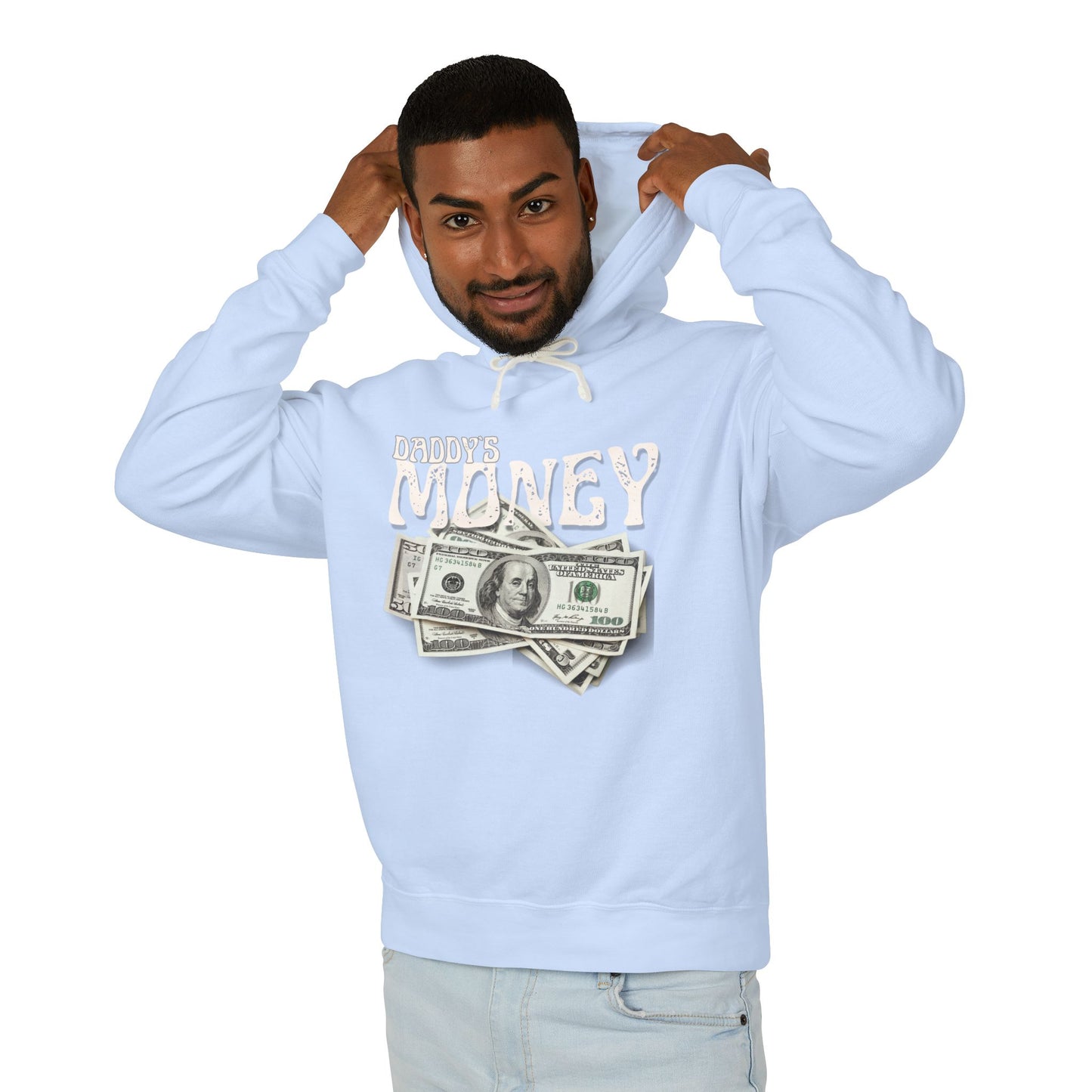 Daddy`s Money Unisex Lightweight Hooded Sweatshirt