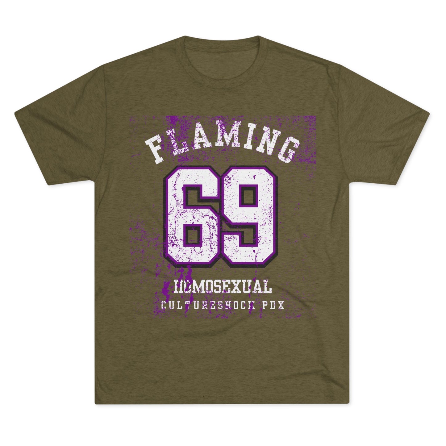 Flaming Purple Unisex Tri-Blend Crew Tee