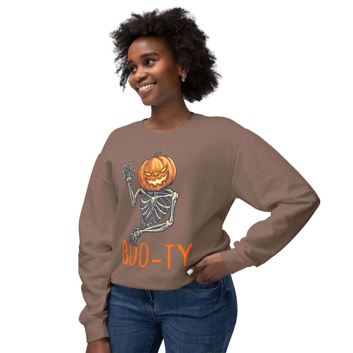 Boo Halloween Unisex Lightweight Crewneck Sweatshirt