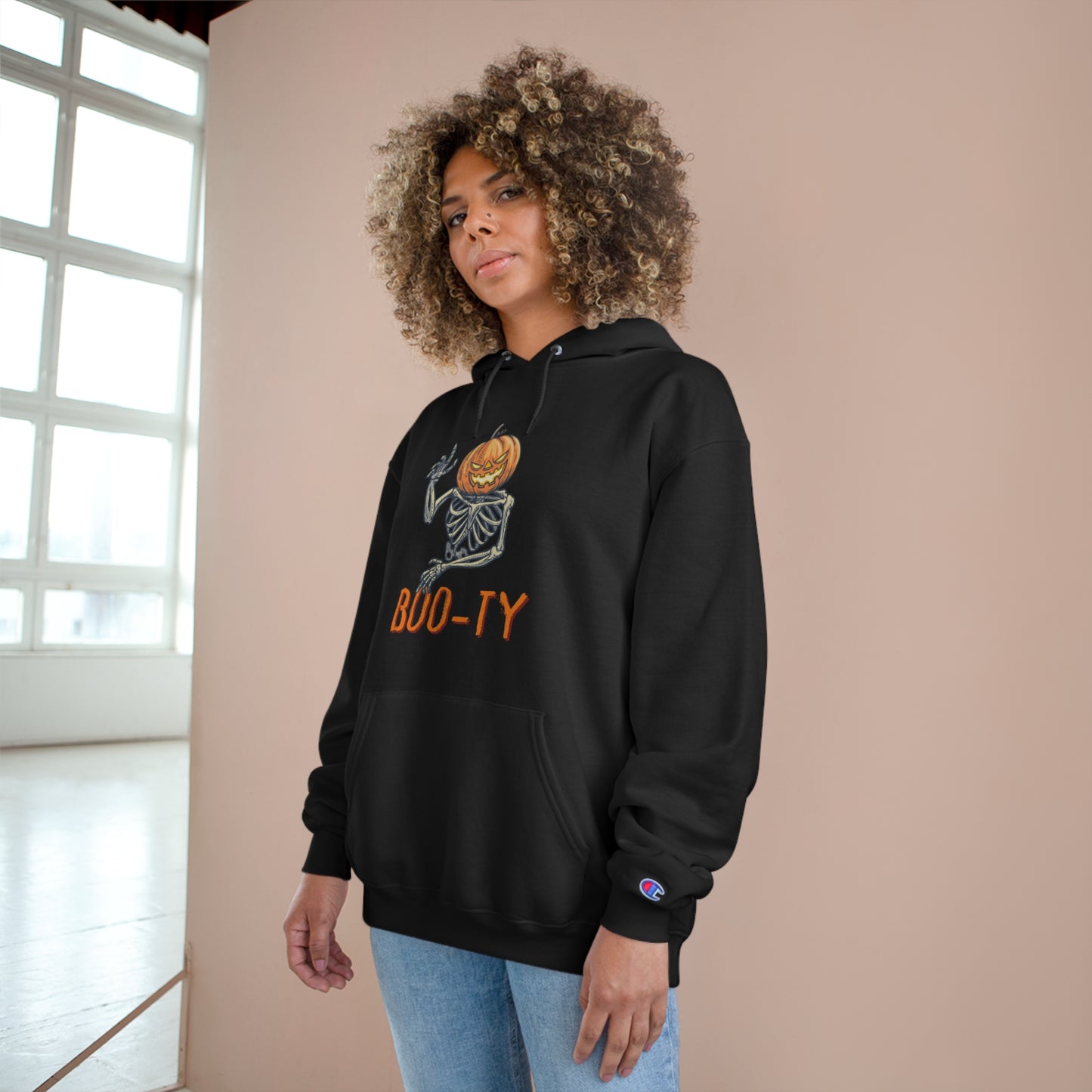 Boo- Tee Champion Hoodie