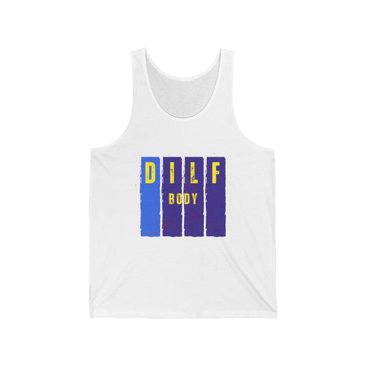 Blue  Dilf  Body Unisex Jersey Tank