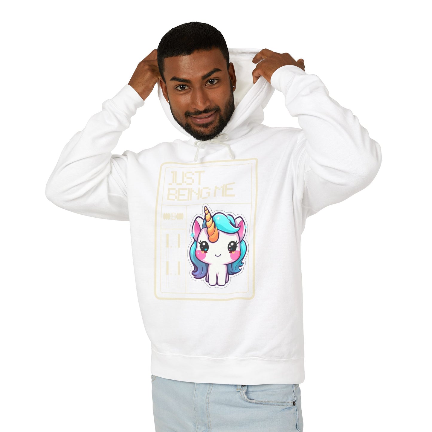 Just Being Me .... Unisex Lightweight Hooded Sweatshirt