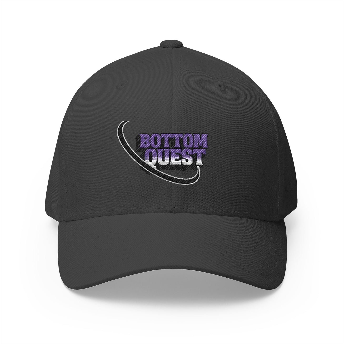 Bottom Quest Closed-Back Structured Cap (Embroidery)
