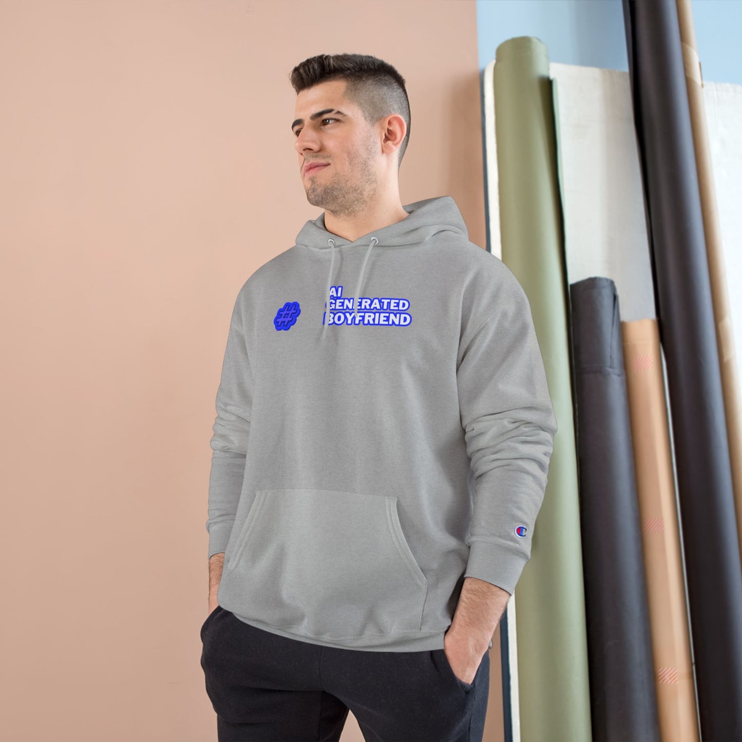 AI Generated Boyfriend Champion Hoodie