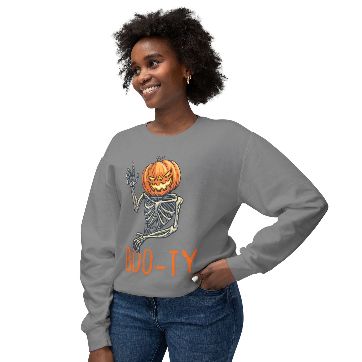 Boo Halloween Unisex Lightweight Crewneck Sweatshirt