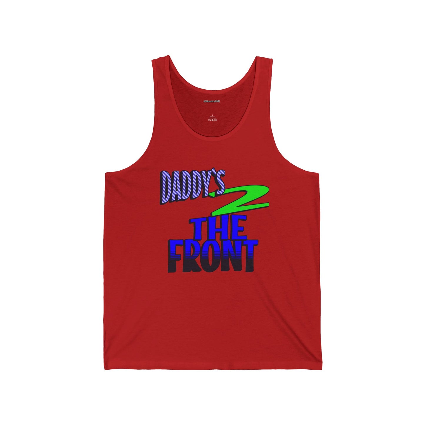 Daddy`s 2 the Front Unisex Jersey Tank