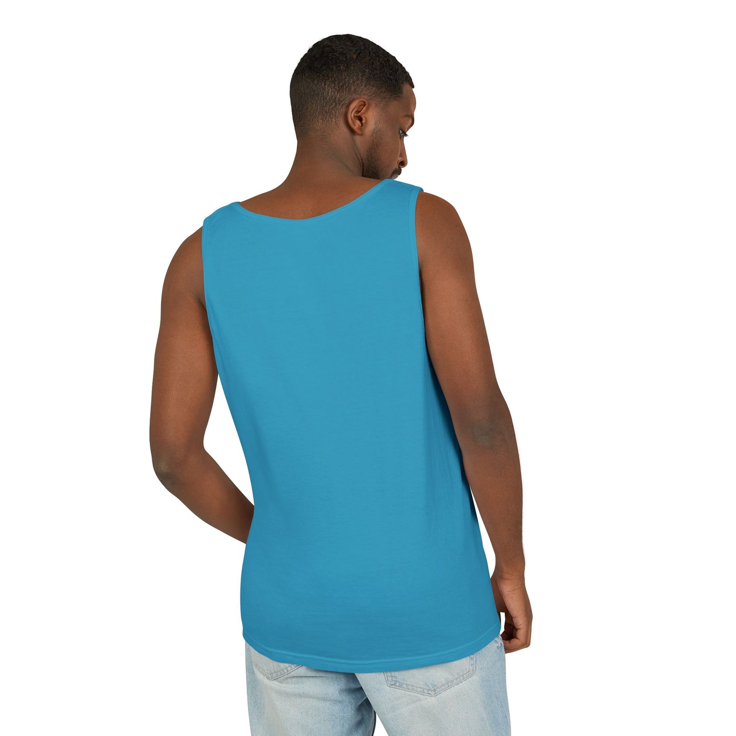 Gasp Letters White Unisex Garment-Dyed Tank Top