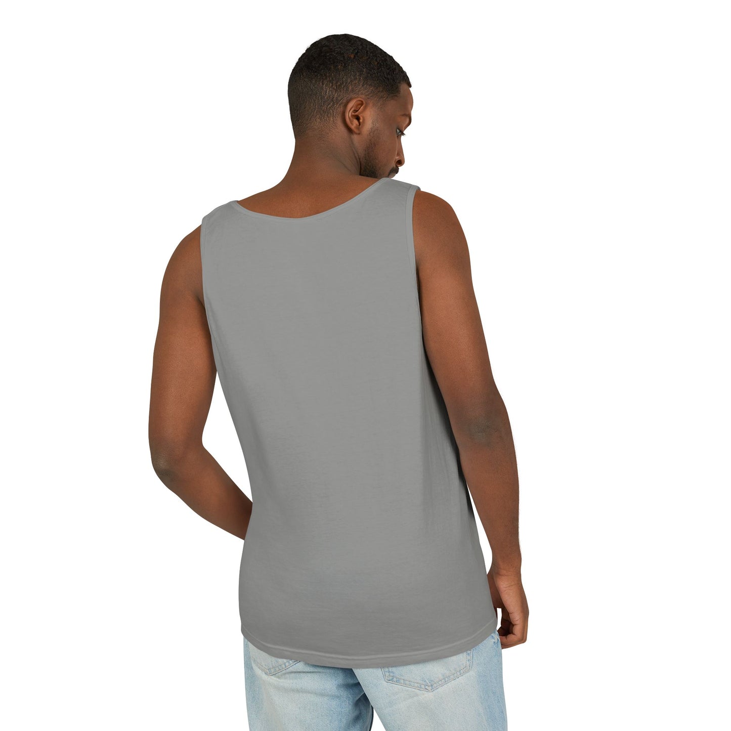 Gasp Letters White Unisex Garment-Dyed Tank Top