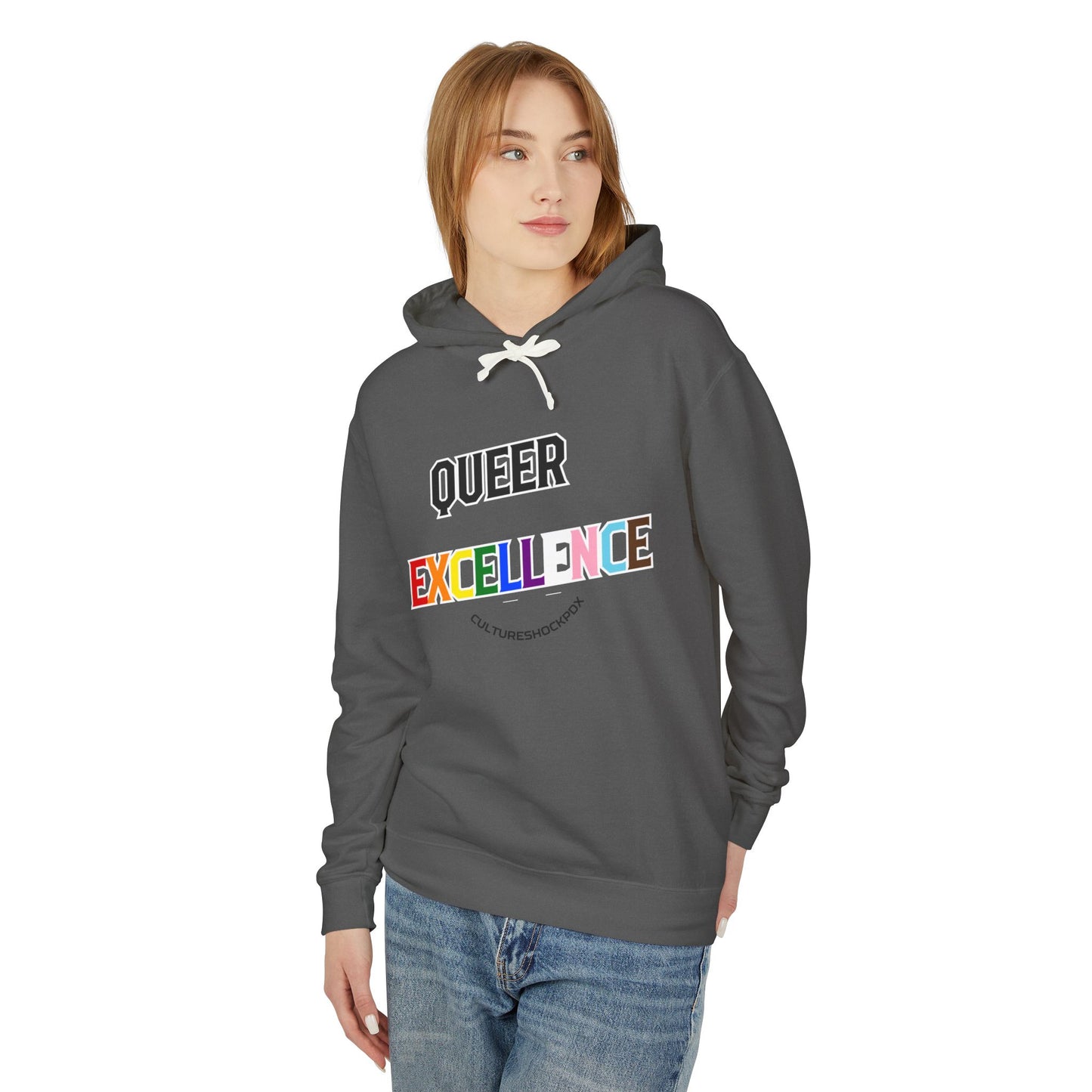Queer Excellence Unisex Lightweight Hooded Sweatshirt