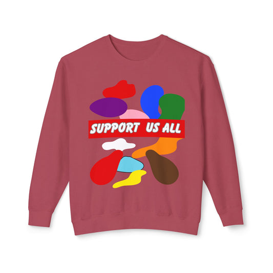 Support Us All Unisex Lightweight Crewneck Sweatshirt