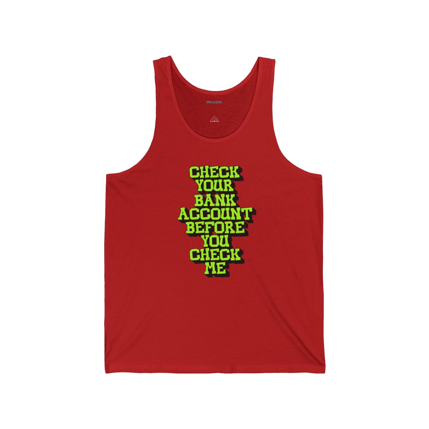 Check your bank Account Unisex Jersey Tank