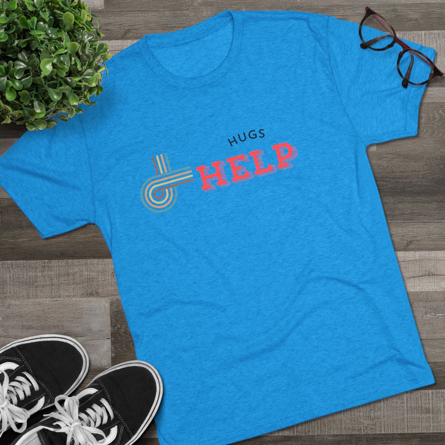 Hugs Help Unisex Tri-Blend Crew Tee