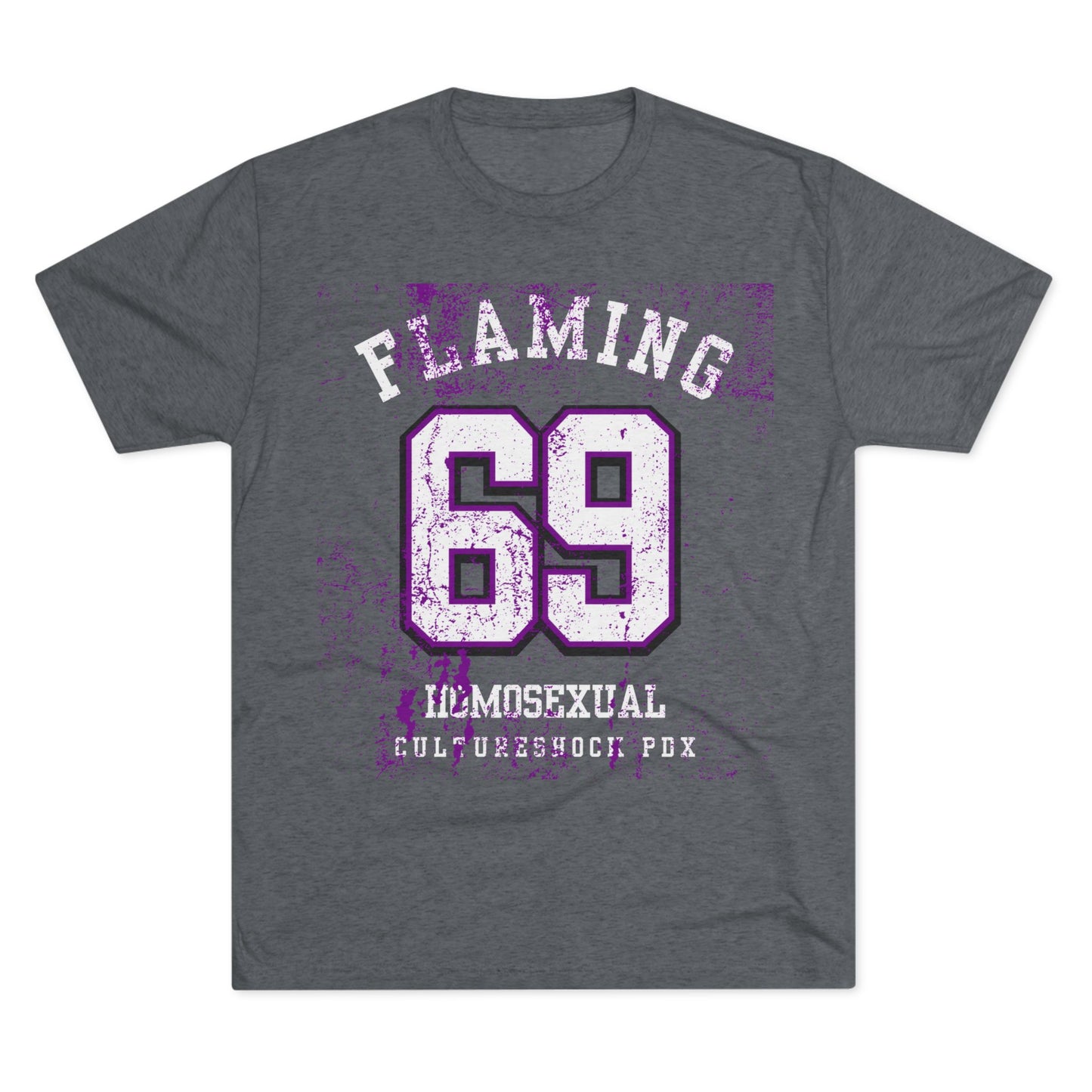 Flaming Purple Unisex Tri-Blend Crew Tee