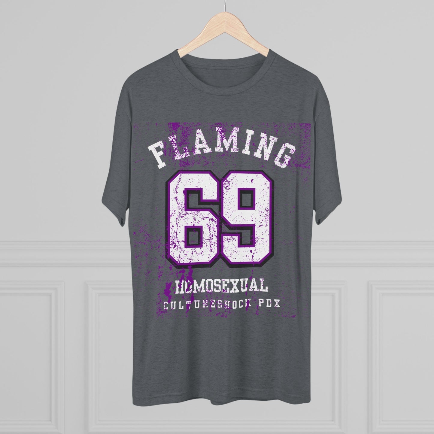Flaming Purple Unisex Tri-Blend Crew Tee