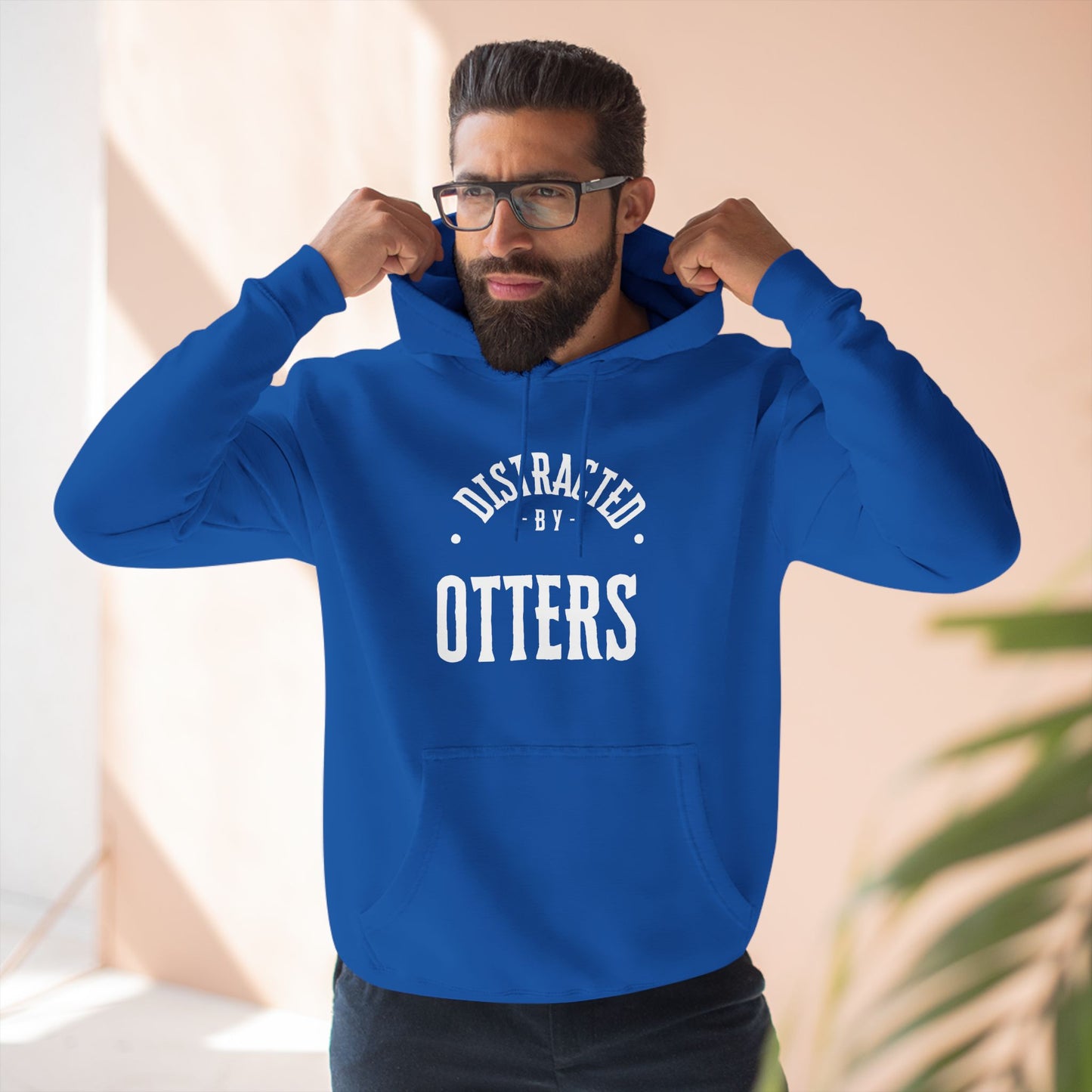 Distracted By Otters Three-Panel Fleece Hoodie