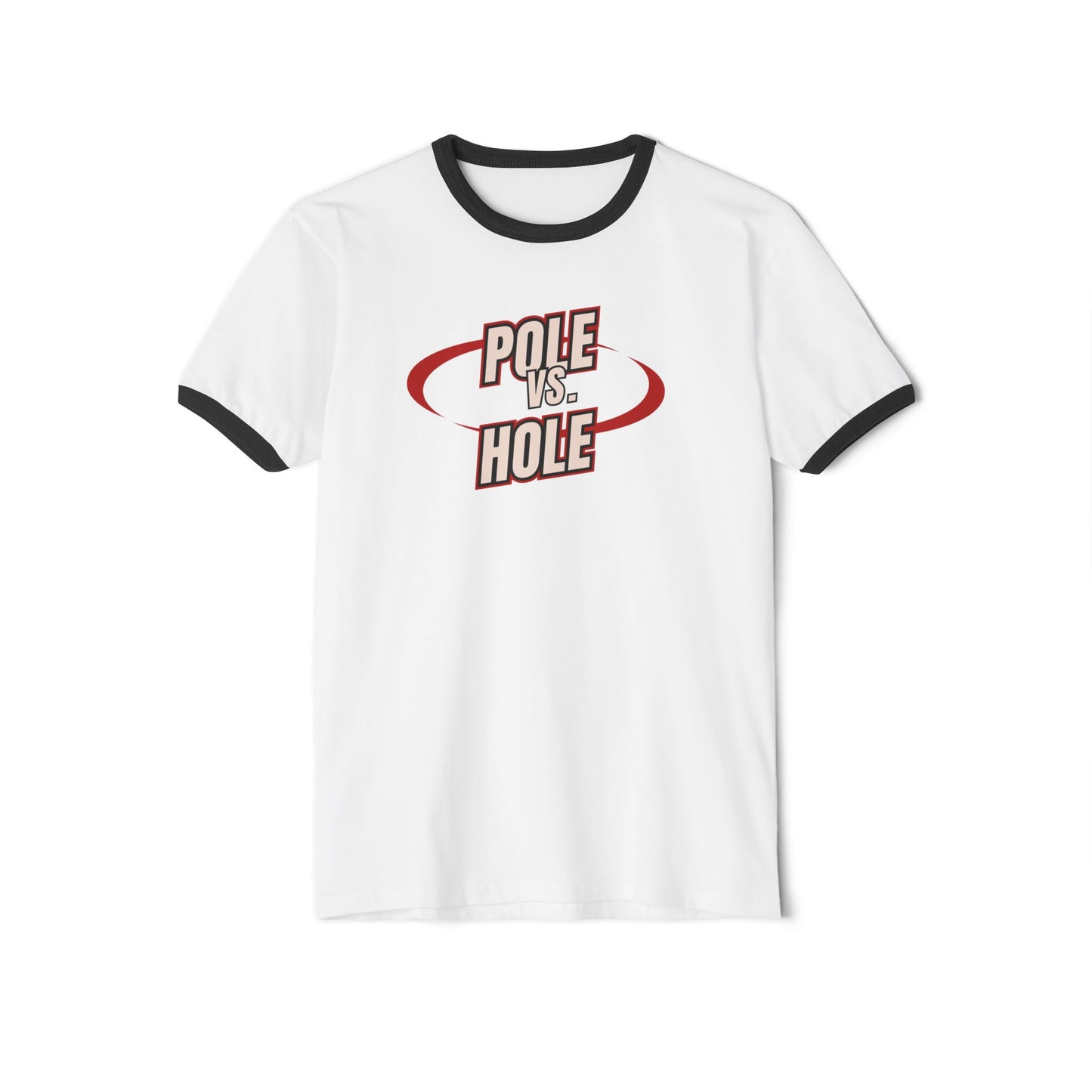 Pole vs. Hole Unisex Cotton Ringer T-Shirt