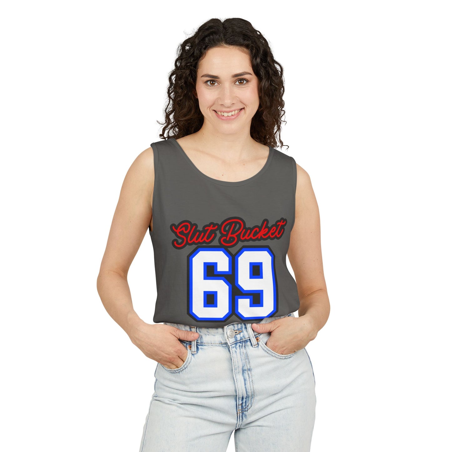 Slut Bucket 69 Unisex Garment-Dyed Tank Top
