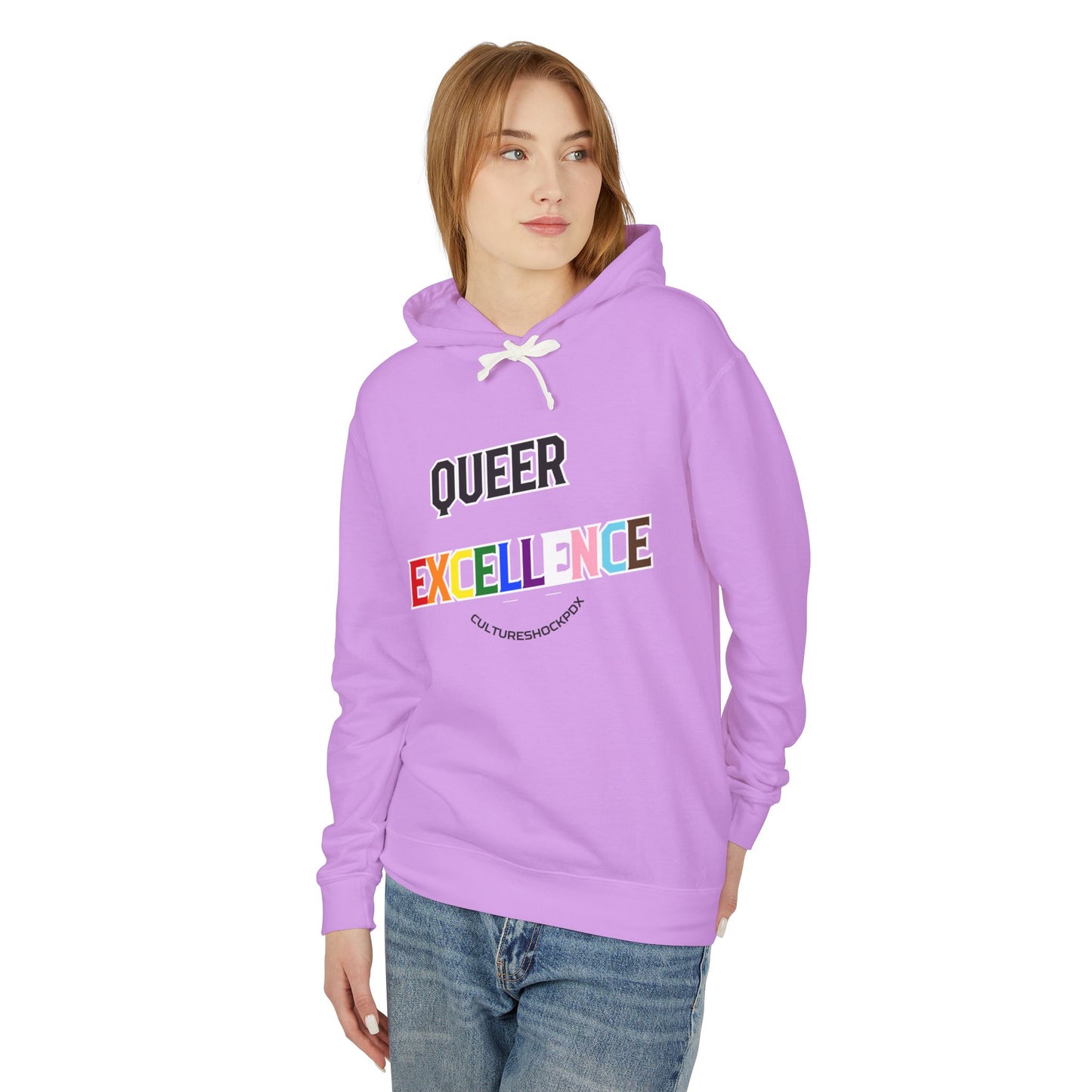 Queer Excellence Unisex Lightweight Hooded Sweatshirt