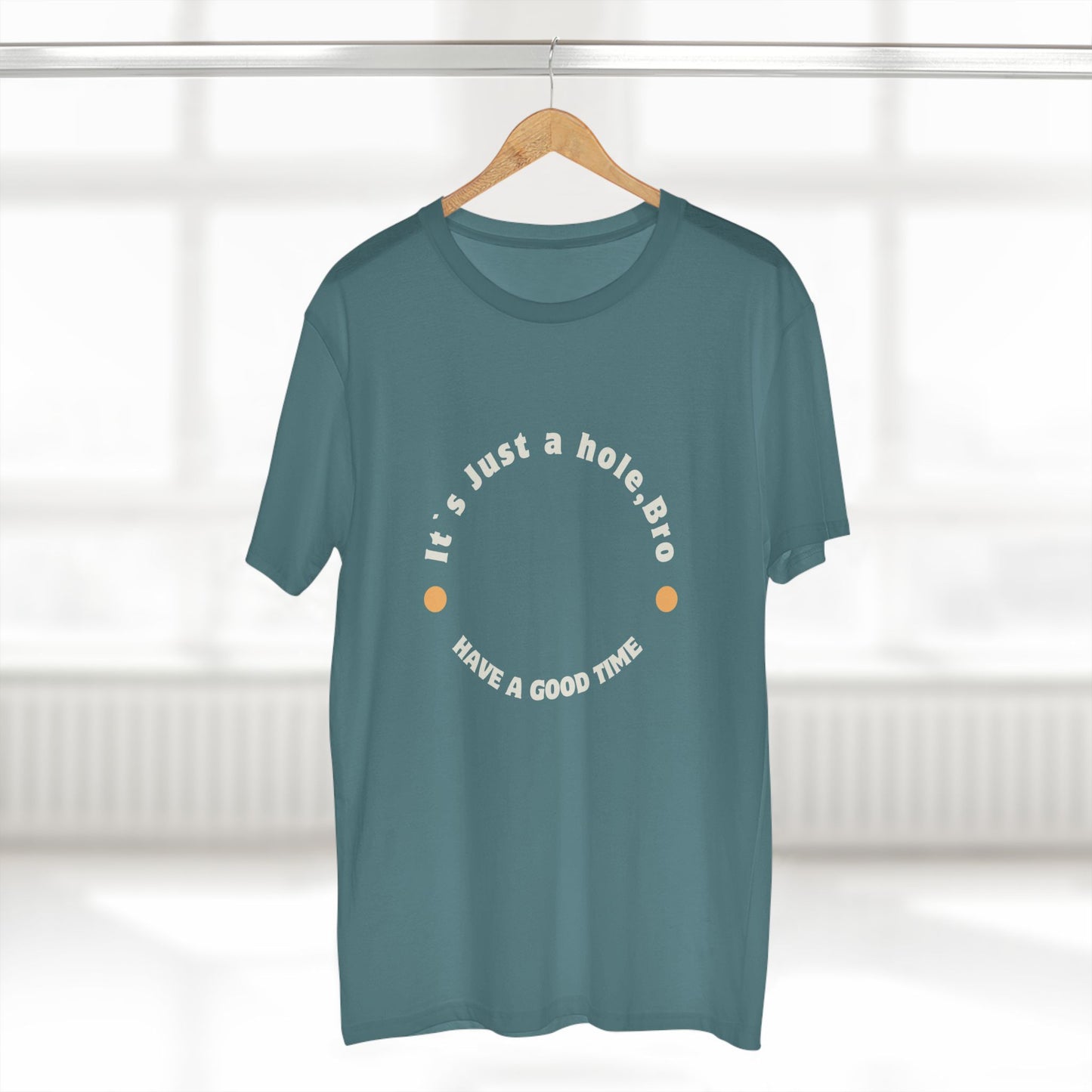 It`s Just a hole, bro Adult Staple Tee