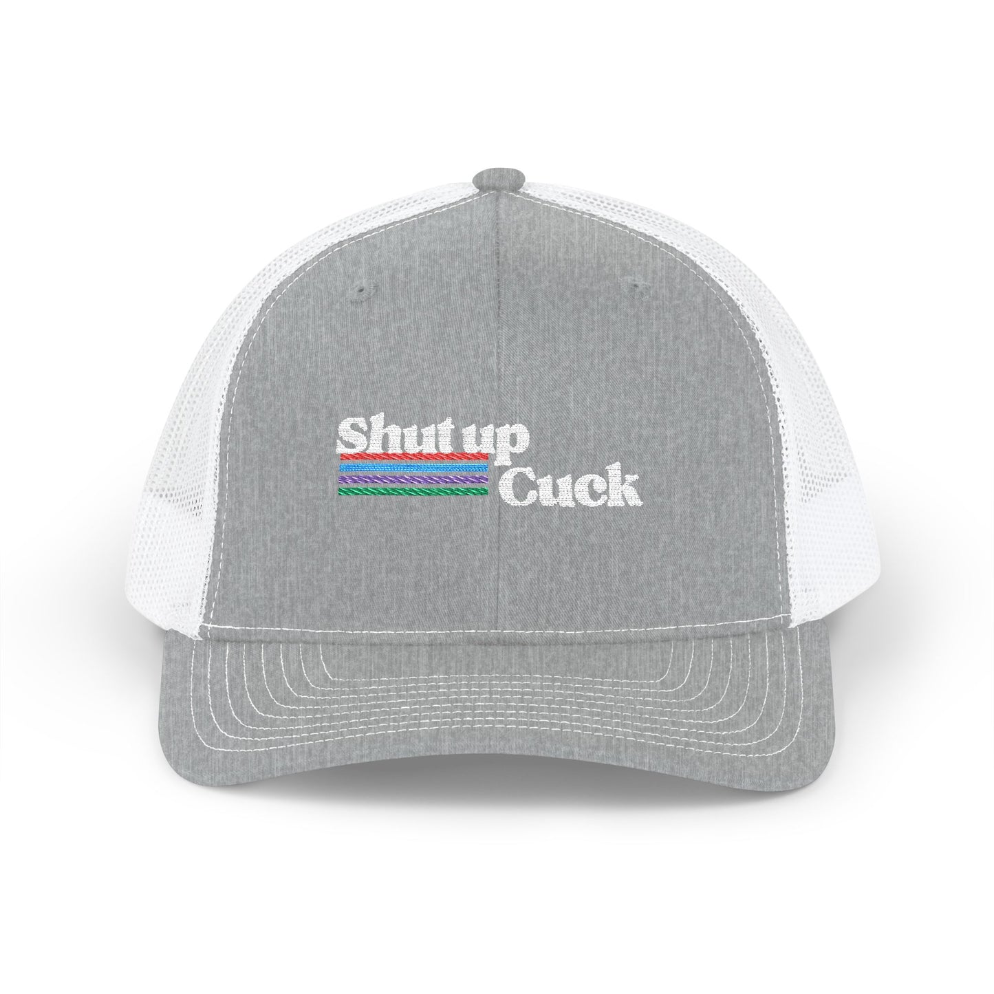 Shut up cuck Snapback Trucker Cap (Embroidery)
