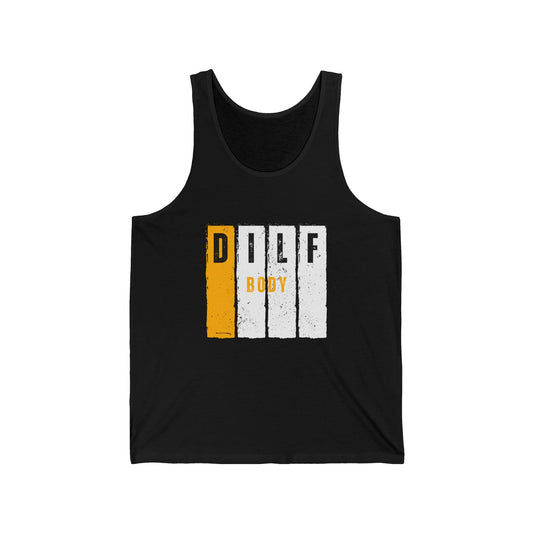 Orange DILF Unisex Jersey Tank