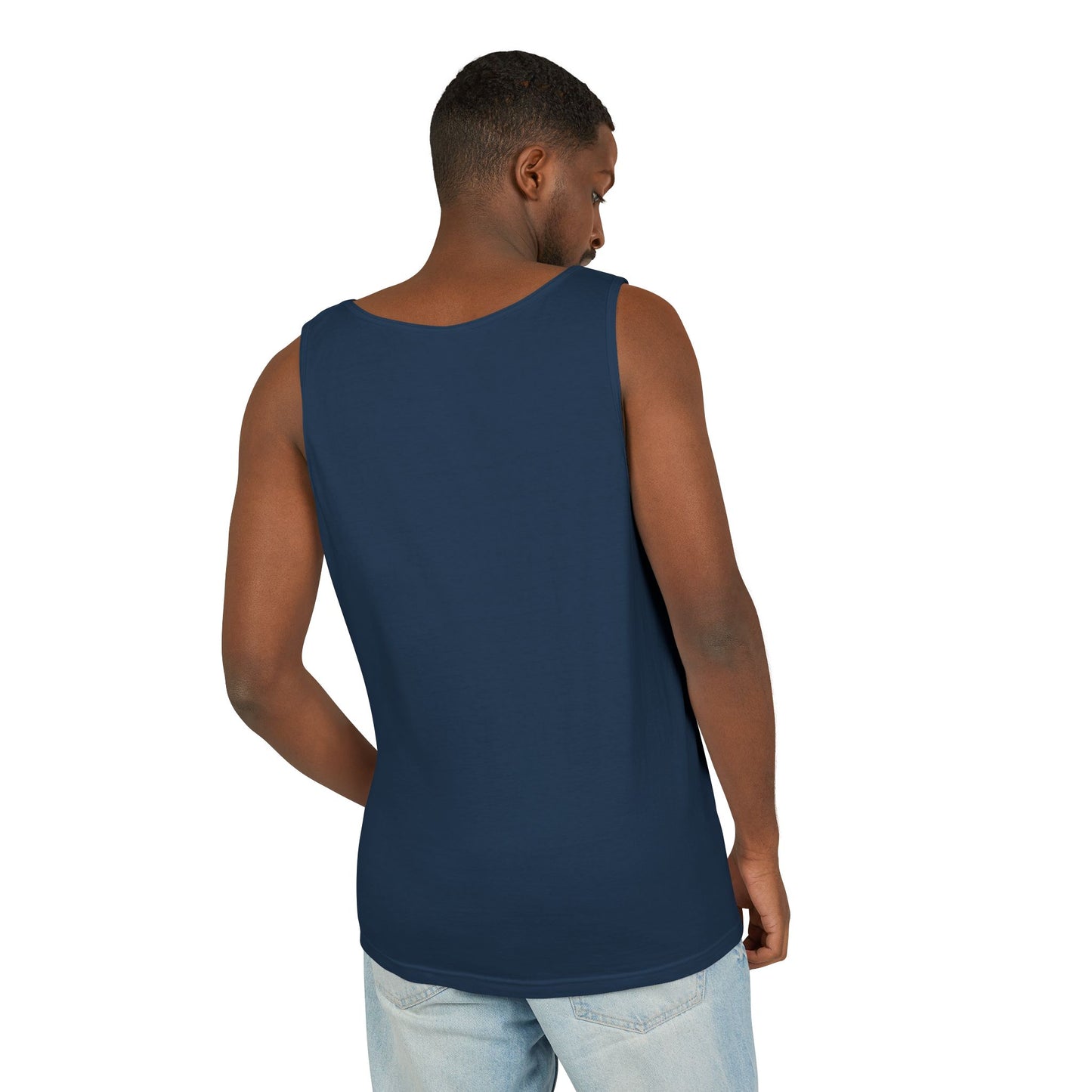 Gasp Letters White Unisex Garment-Dyed Tank Top