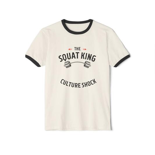 Squat King Unisex Cotton Ringer T-Shirt