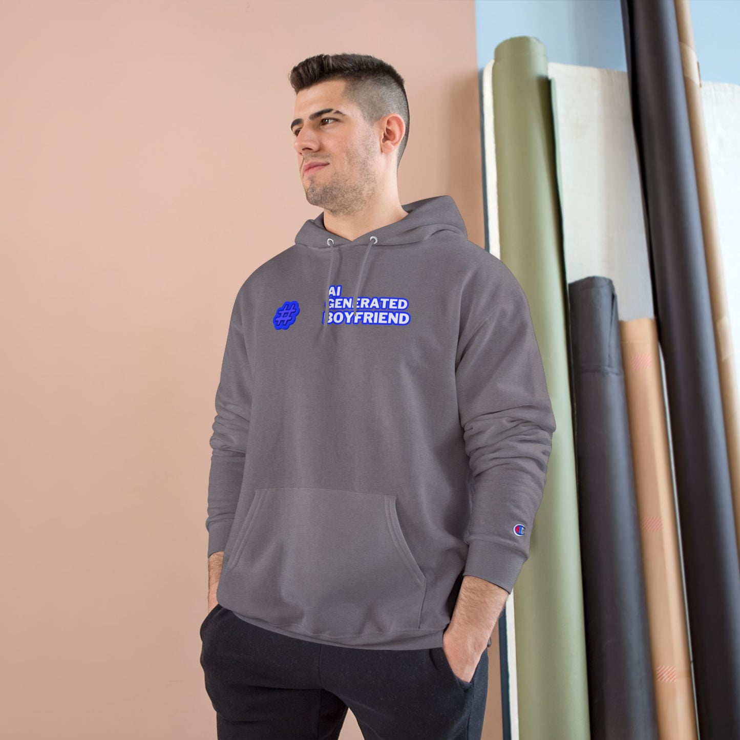 AI Generated Boyfriend Champion Hoodie