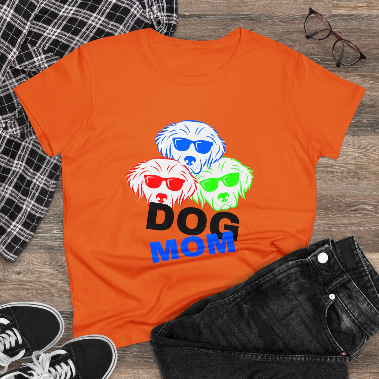 Dog Mom Women's Midweight Cotton Tee