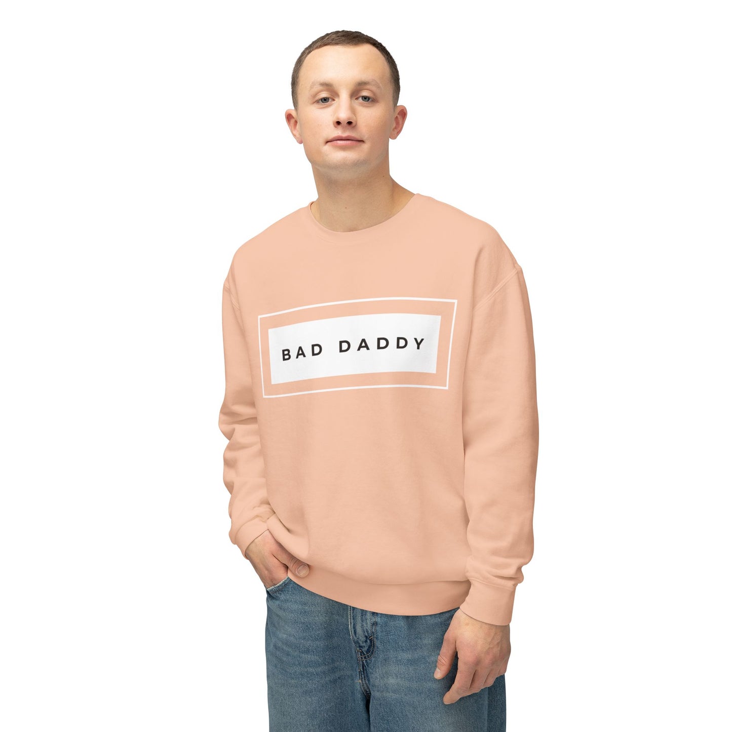 Bad Daddy Unisex Lightweight Crewneck Sweatshirt