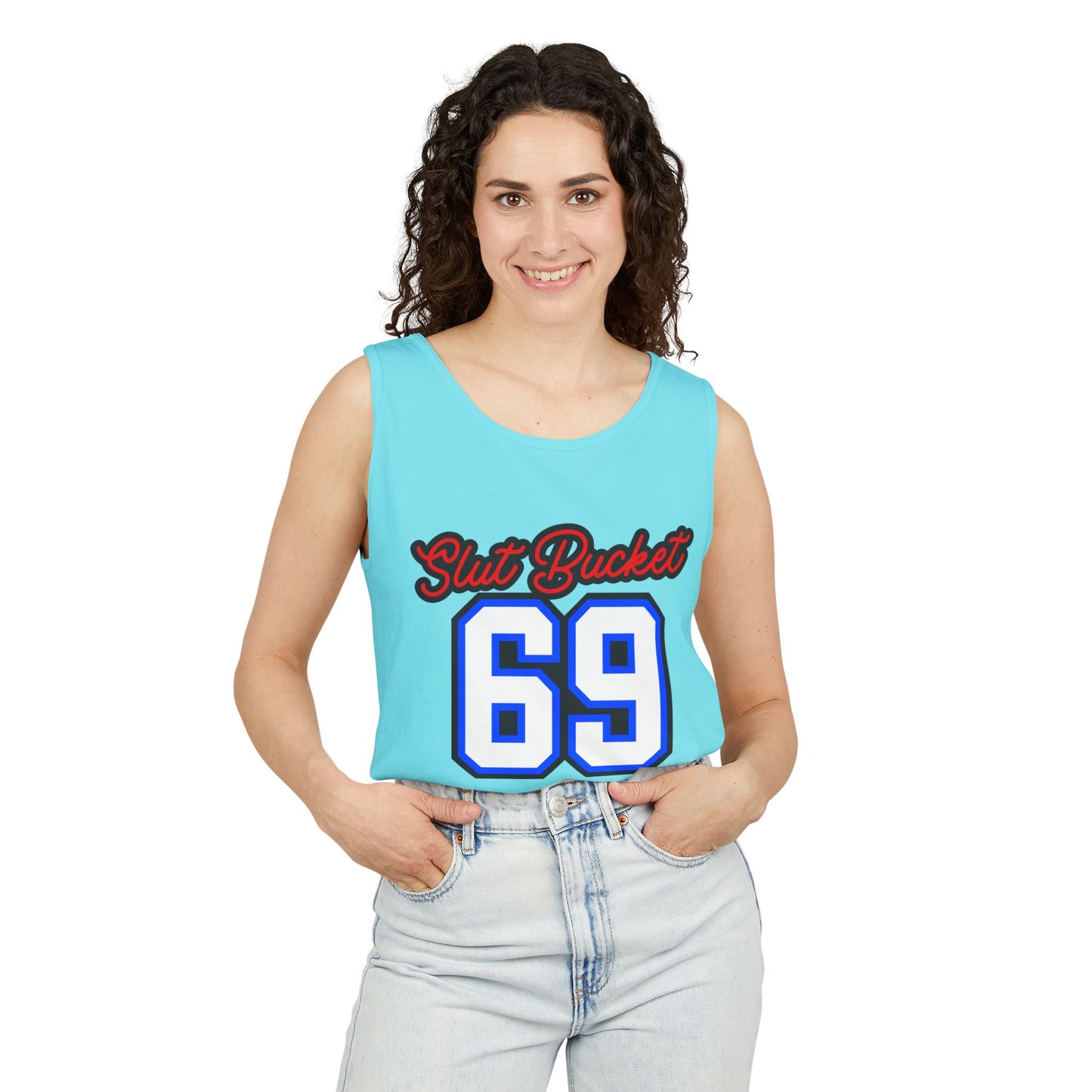 Slut Bucket 69 Unisex Garment-Dyed Tank Top